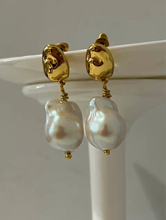 Lunar Pearl Earrings