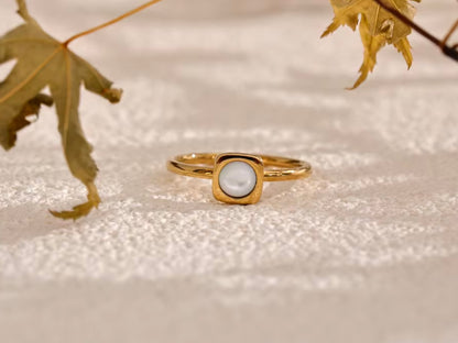 White Moon Ring