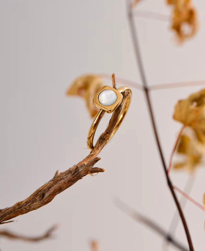 White Moon Ring