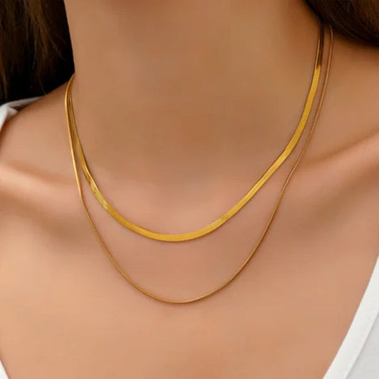 Fashion New Snake Bone Chain Choker Necklace Zinc Alloy Metal Gold Color Personality Collar Necklaces for Woemn Jewelry